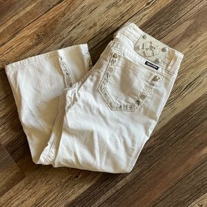 Women's White Jeans Capris